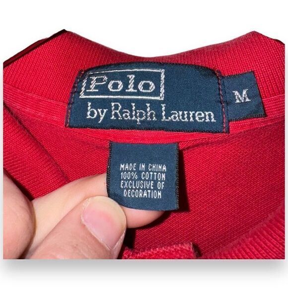 Ralph Red Polo Ralph Lauren Soft Touch Polo Shirt Size M - Picture 2 of 9